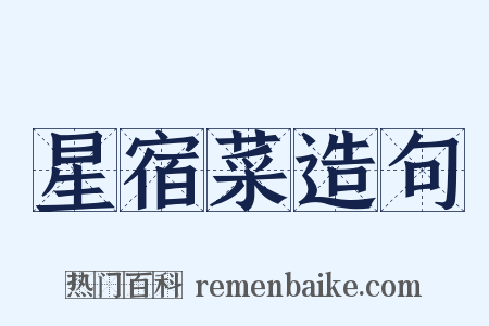 星宿菜造句是什么意思的图片